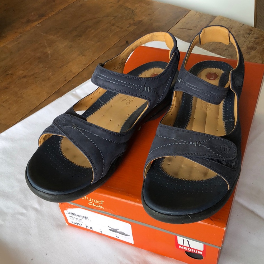 Unstructred clarks navy u hatch marine sandel